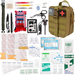 Emblem Outdoor OD 242 first aid kit with MOLLE pouch for quick access.