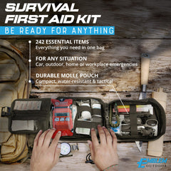 Emblem Outdoor OD242 tourniquet in use highlights quick-access trauma readiness for emergencies