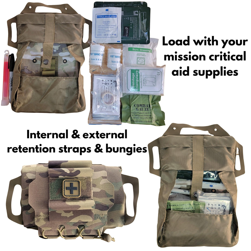 Emblem Outdoor double-layer IFAK pouch supports modular bleeding-control kit builds