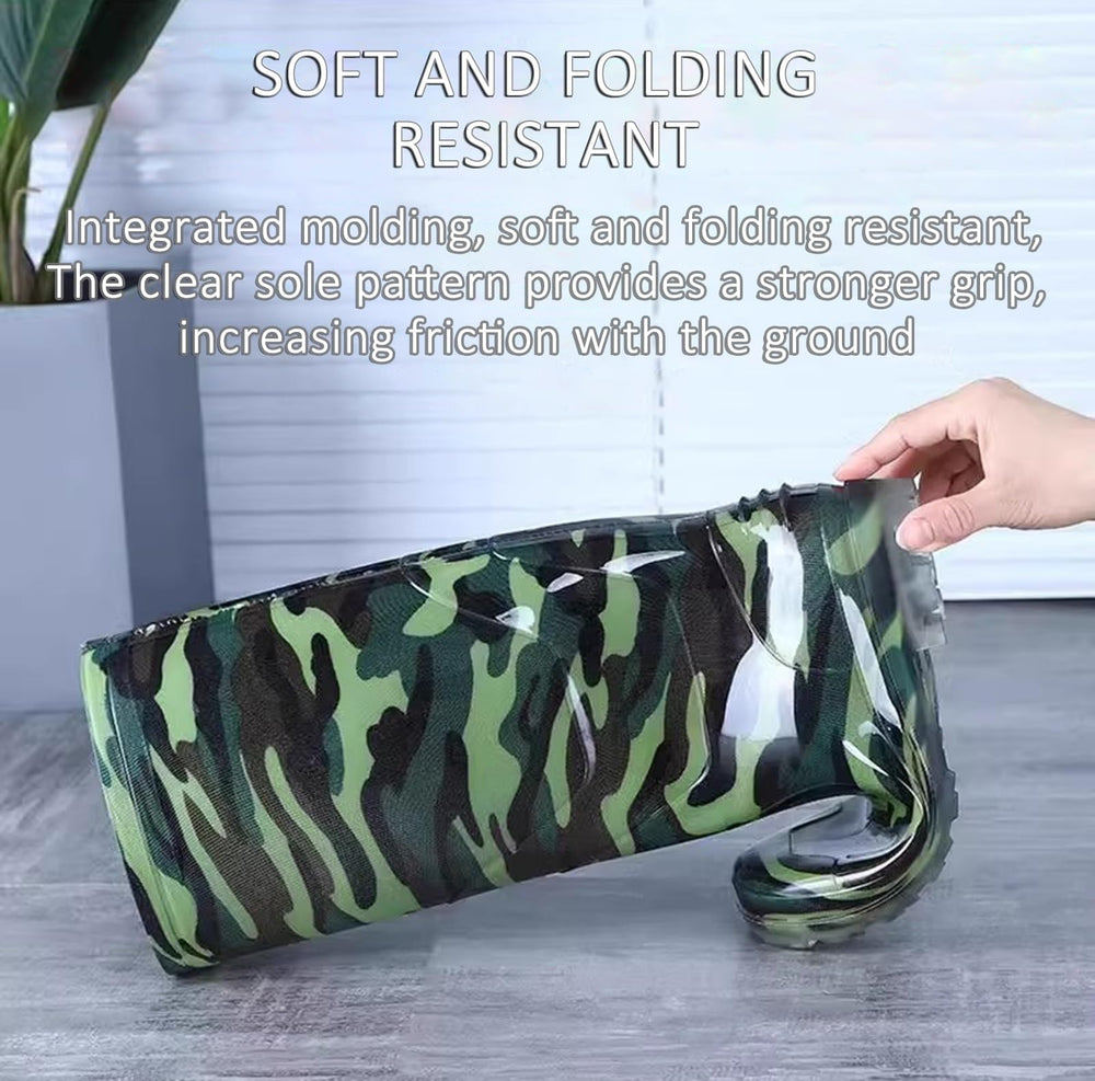 PVC bootsole with cleated outsole providing secure grip in wet conditions