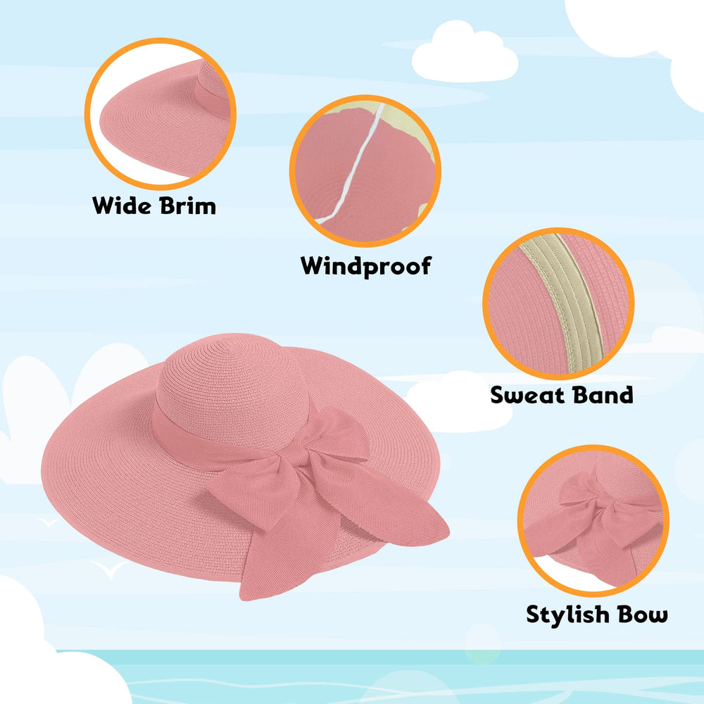 EMEM Apparel foldable straw hat packs easily for travel and vacations.