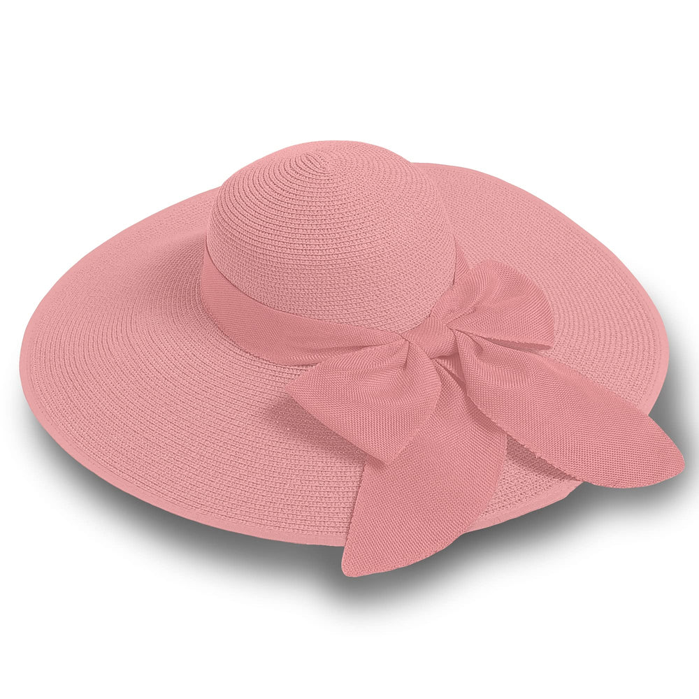 EMEM Apparel women's straw sun hat with a wide brim for sunny day protection.