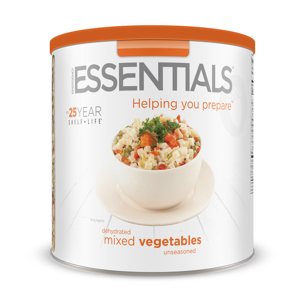 Emergency Essentials dehydrated vegetables for stew in a 30oz can offer long-term storage and ready-to-cook meals.