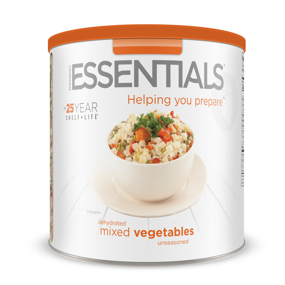 Emergency Essentials dehydrated vegetables for stew in a 30oz can offer long-term storage and ready-to-cook meals.
