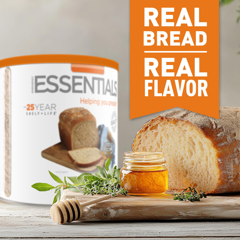 Emergency Essentials pantry-friendly stackable can secures bulk food storage.
