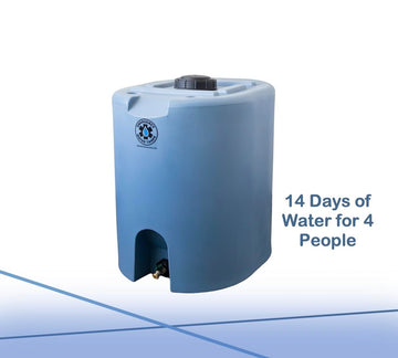Emergency Water Tanks 55-gallon brass spigot enabling easy dispensing at tap height.