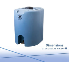 Emergency Water Tanks 55-gallon stackable design saves space in garage or basement.