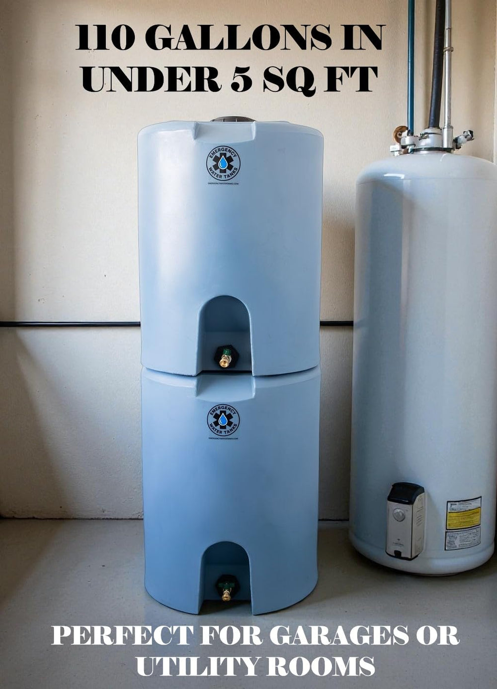 Emergency Water Tanks rotomolded polyethylene construction ensures safety and durability.