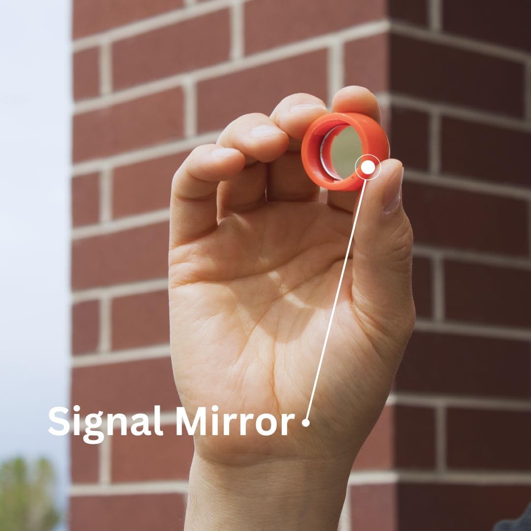 Emergency Zone 5-in-1 Survival Whistle uses a ferro rod for outdoor fire-starting opportunities.
