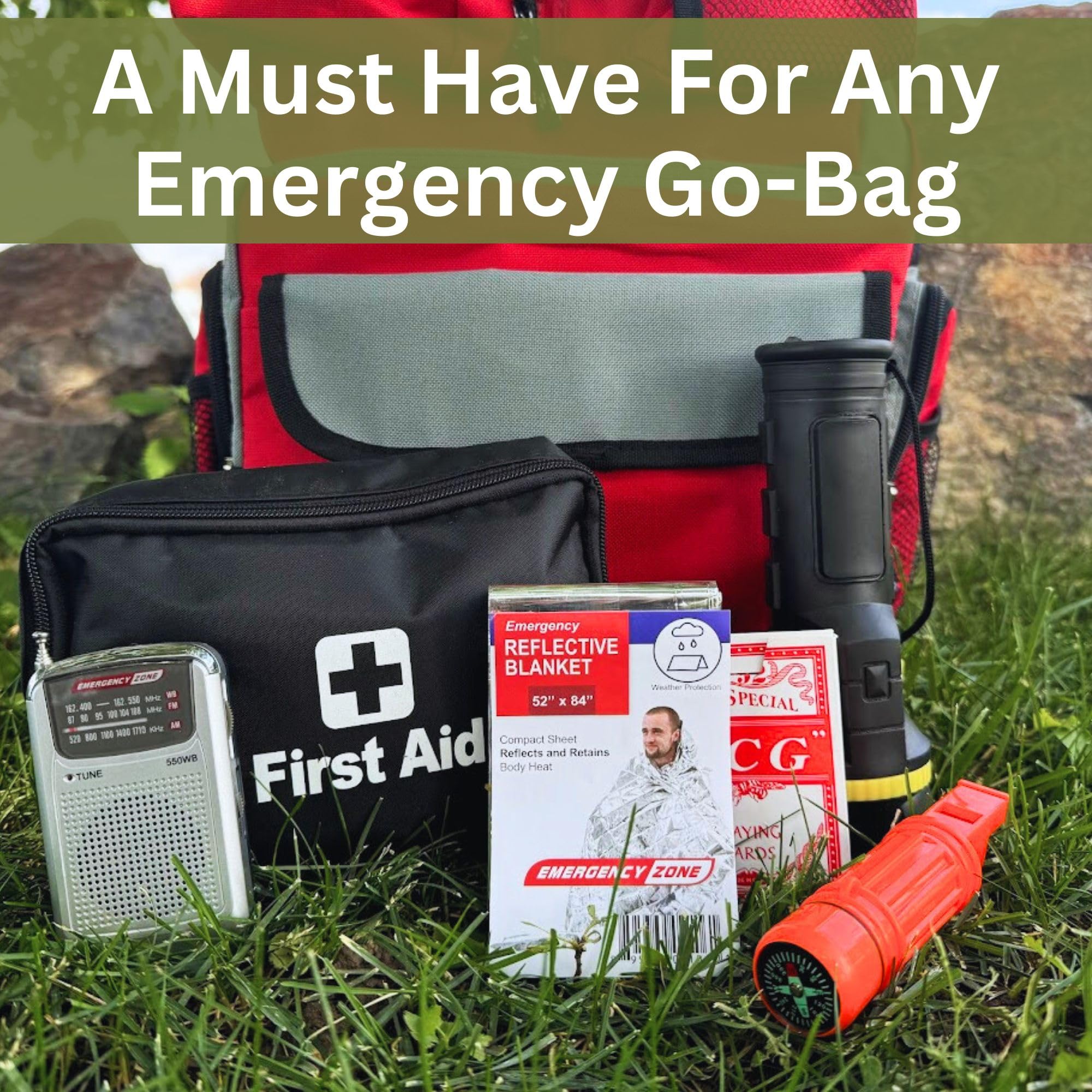 Emergency Zone blanket used as a ground cover on damp terrain