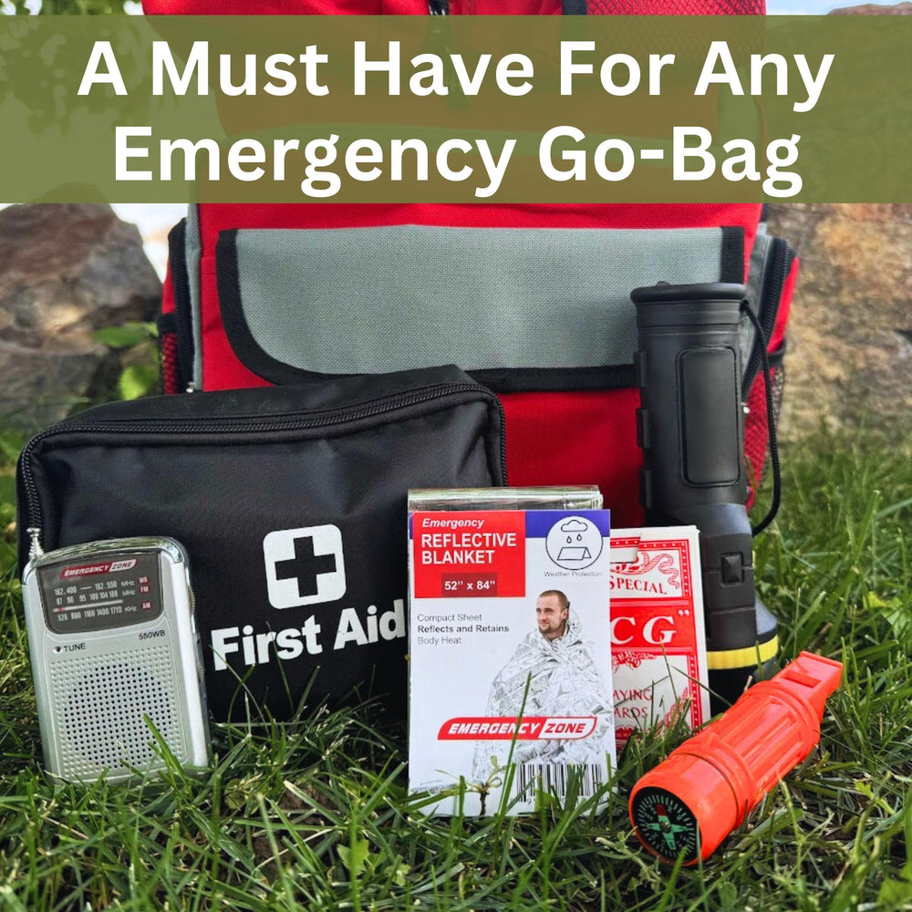 Emergency Zone blanket used as a ground cover on damp terrain