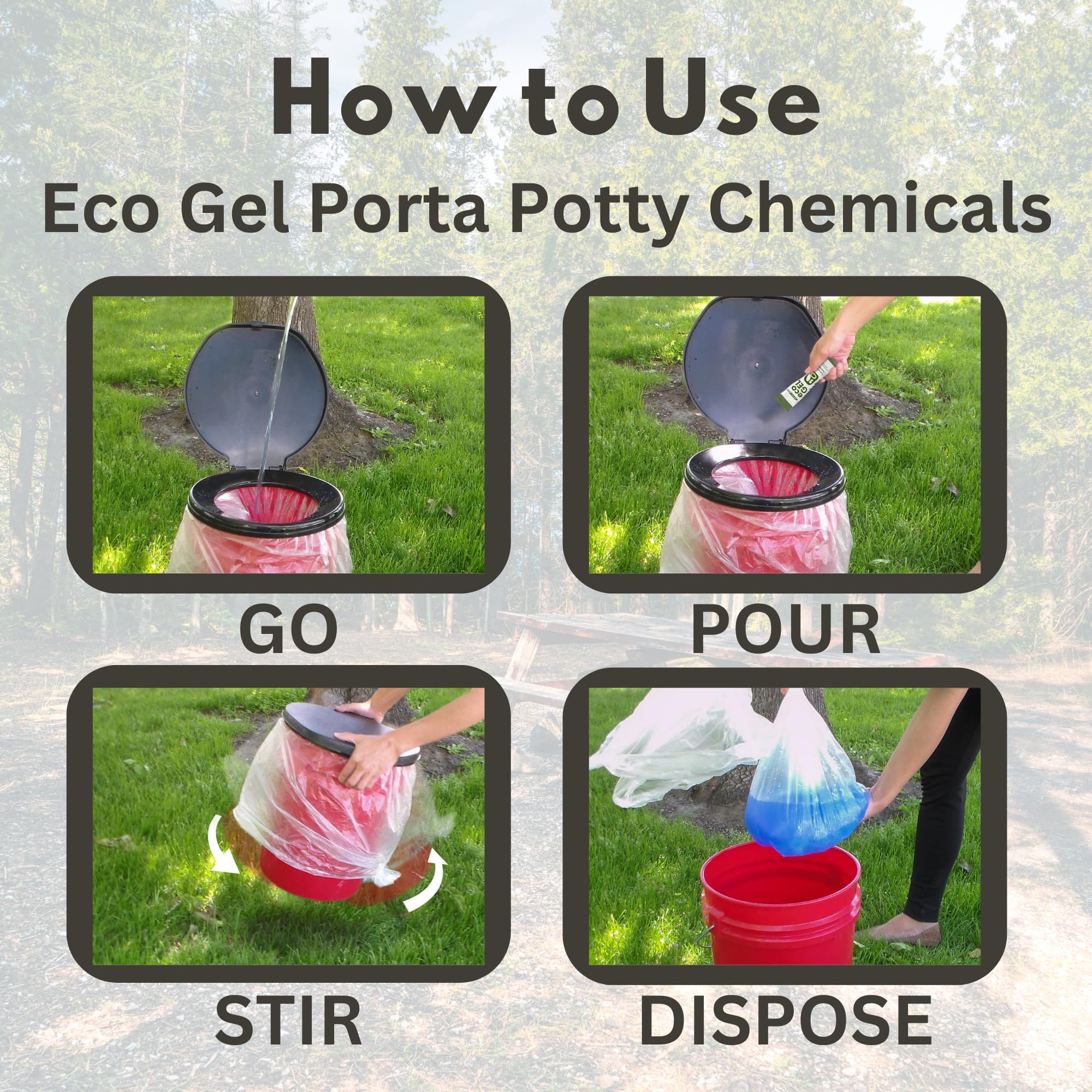 Emergency Zone Eco Gel sticks 10-pack for easy waste treatment.