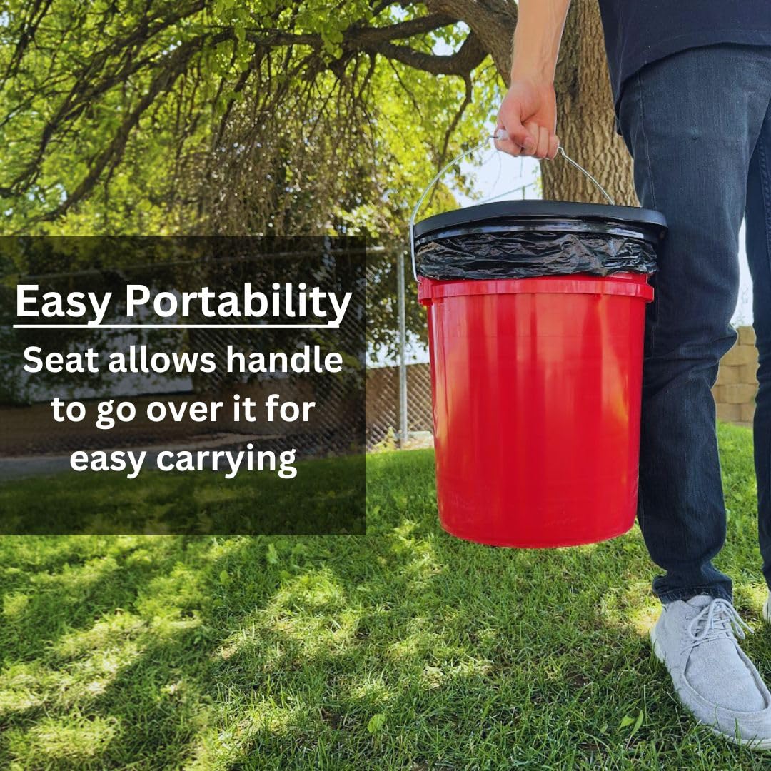 Emergency Zone honey bucket seat lightweight design makes travel with a bucket easier.