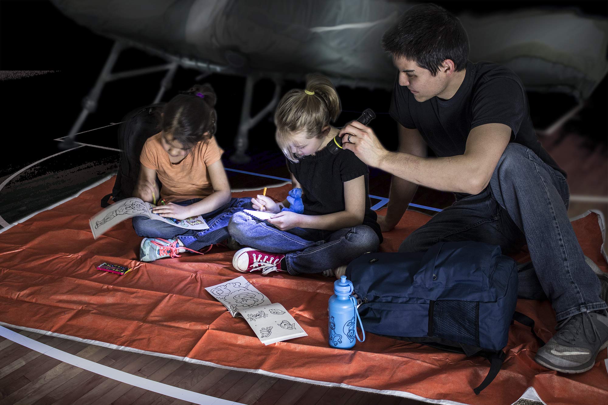 Emergency Zone Keep-Me-Safe Child Deluxe 72-Hr Kit navy comfort items ease stress for kids.