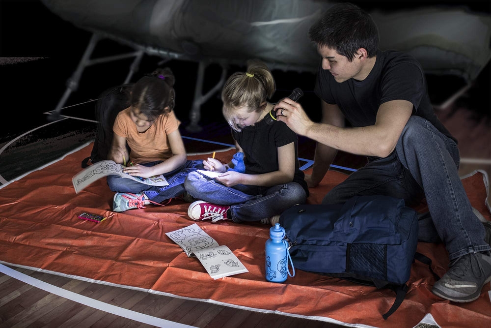 Emergency Zone Keep-Me-Safe Child Deluxe 72-Hr Kit navy comfort items ease stress for kids.