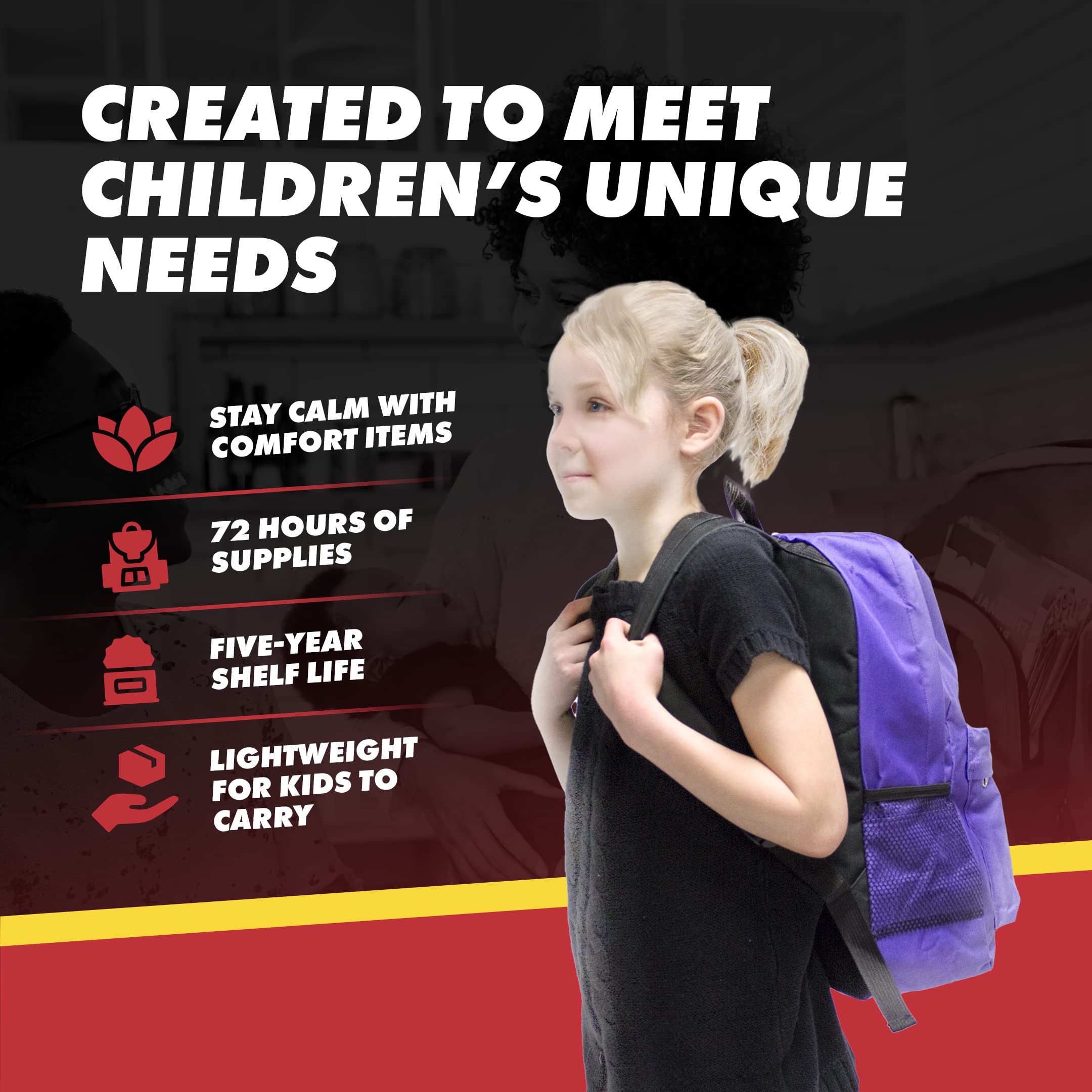 Emergency Zone Keep-Me-Safe SOS bars provide kid-friendly nutrition for emergencies.