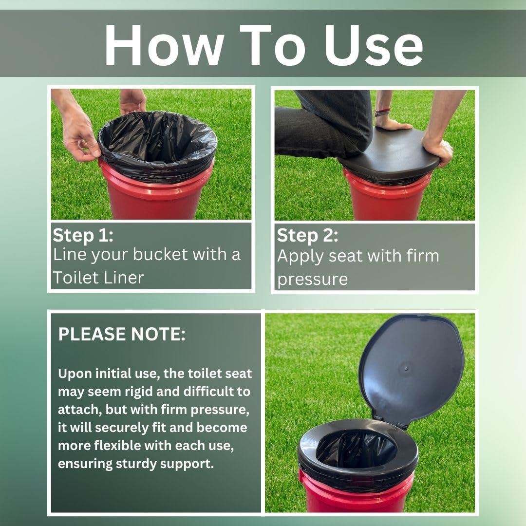 Emergency Zone portable toilet seat honey bucket enables lightweight, convenient camping use.
