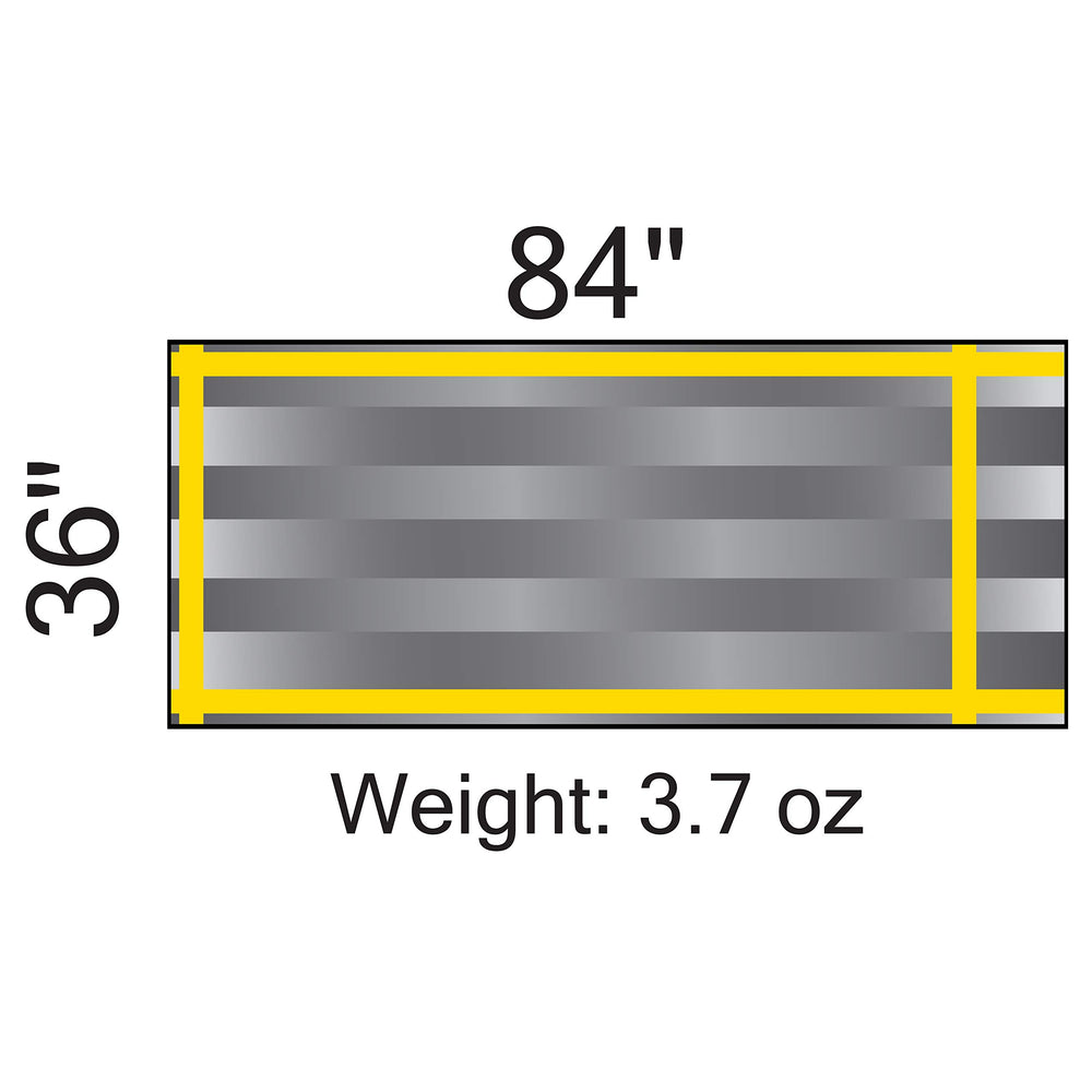 Emergency Zone thermal bivy bag spread open showing compact shelter for hiking or roadside emergencies.