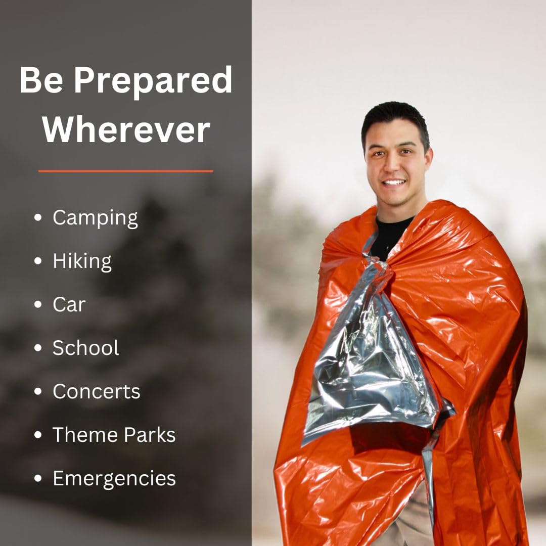 Emergency Zone ThermaSave Blanket fits camping gear for quick warmth on hikes.