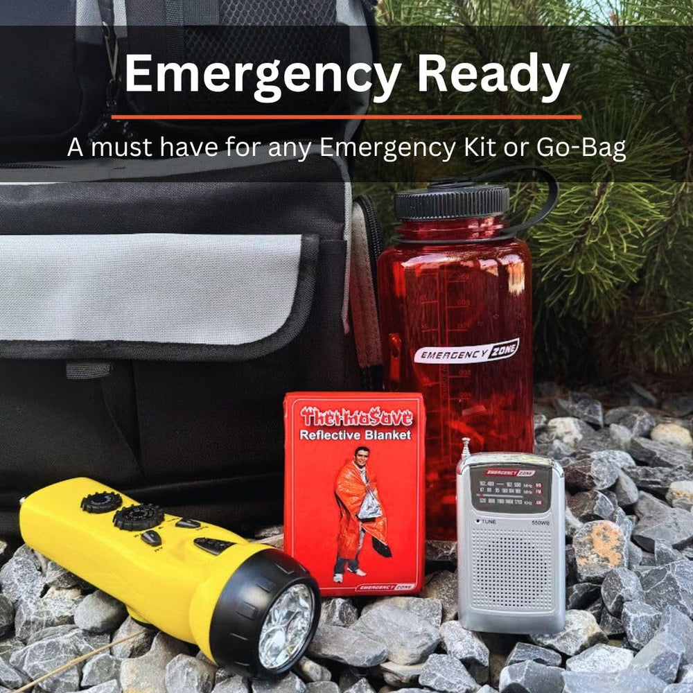 Emergency Zone ThermaSave Blanket adds essential protection during emergencies.