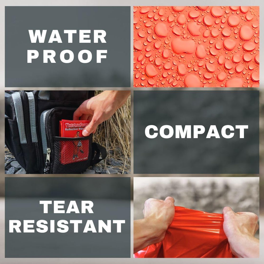 Emergency Zone ThermaSave Blanket is portable and compact for easy backpacking.