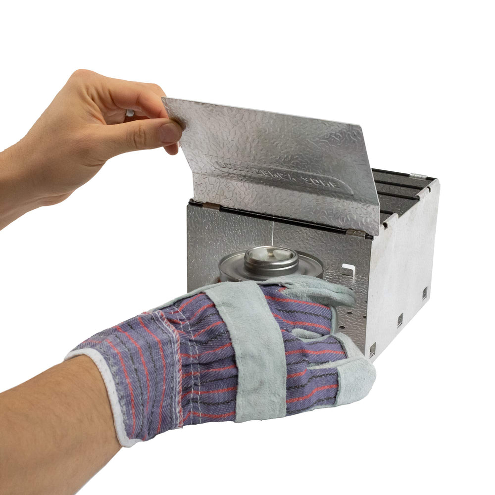 Emergency Zone snuffer safely extinguishes flames for reusable emergency cooking kit