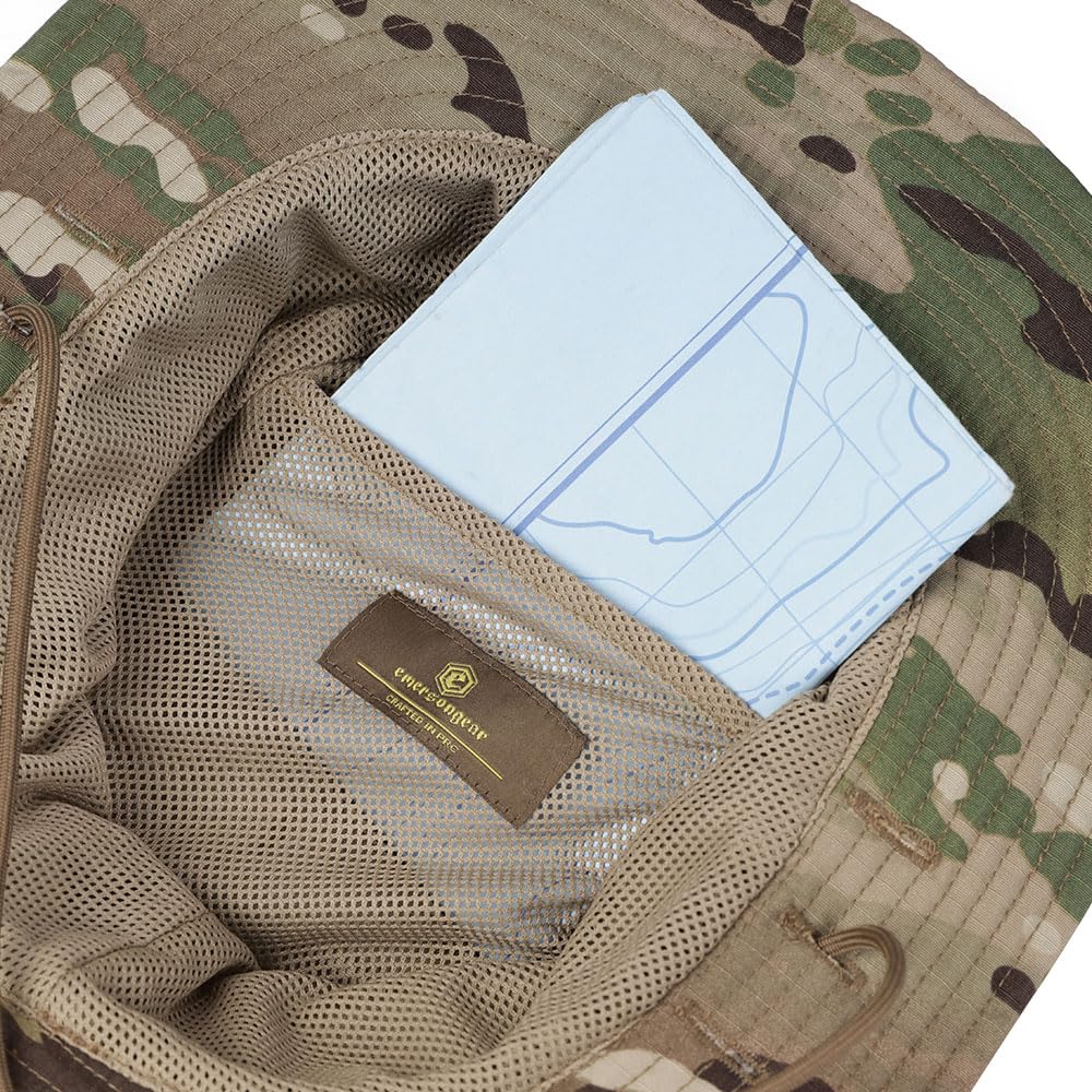 EmersonGear 9768 mesh ventilation on forehead and back for day-long comfort.