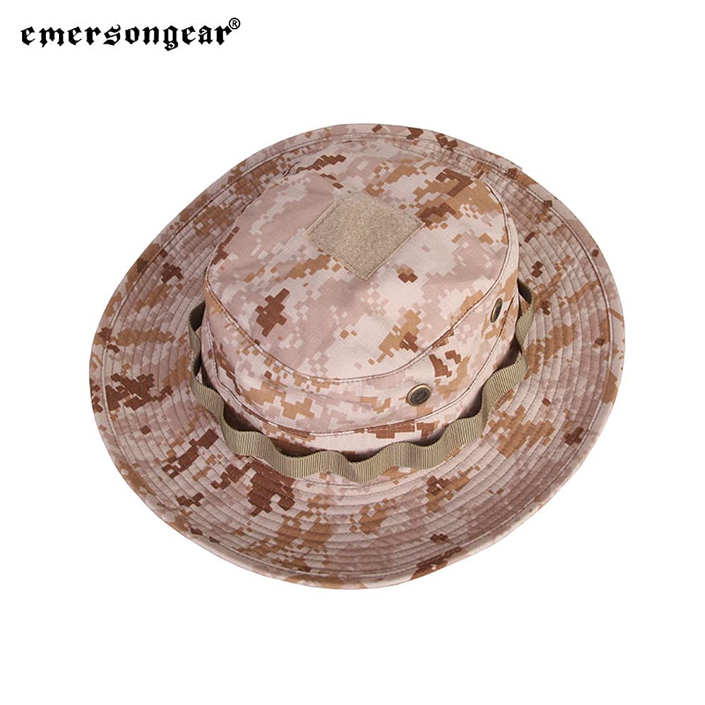 EmersonGear boonie hat camo side view for rugged outdoor use.