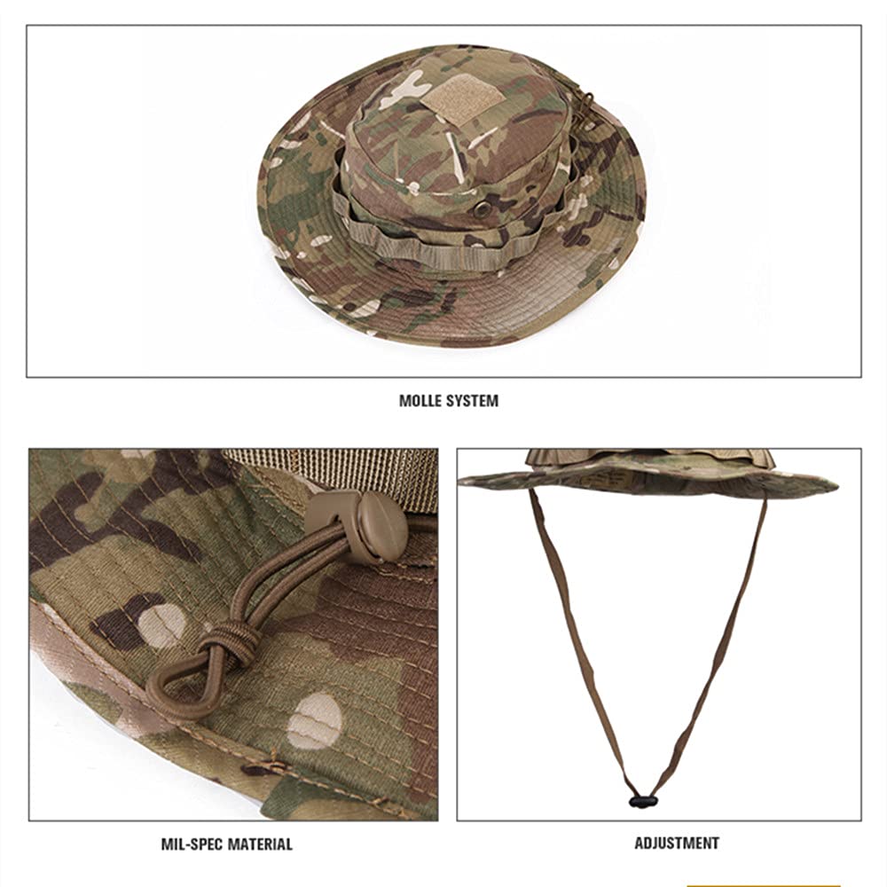 EMERSONGEAR boonie hat with chin strap offering secure fit in windy conditions