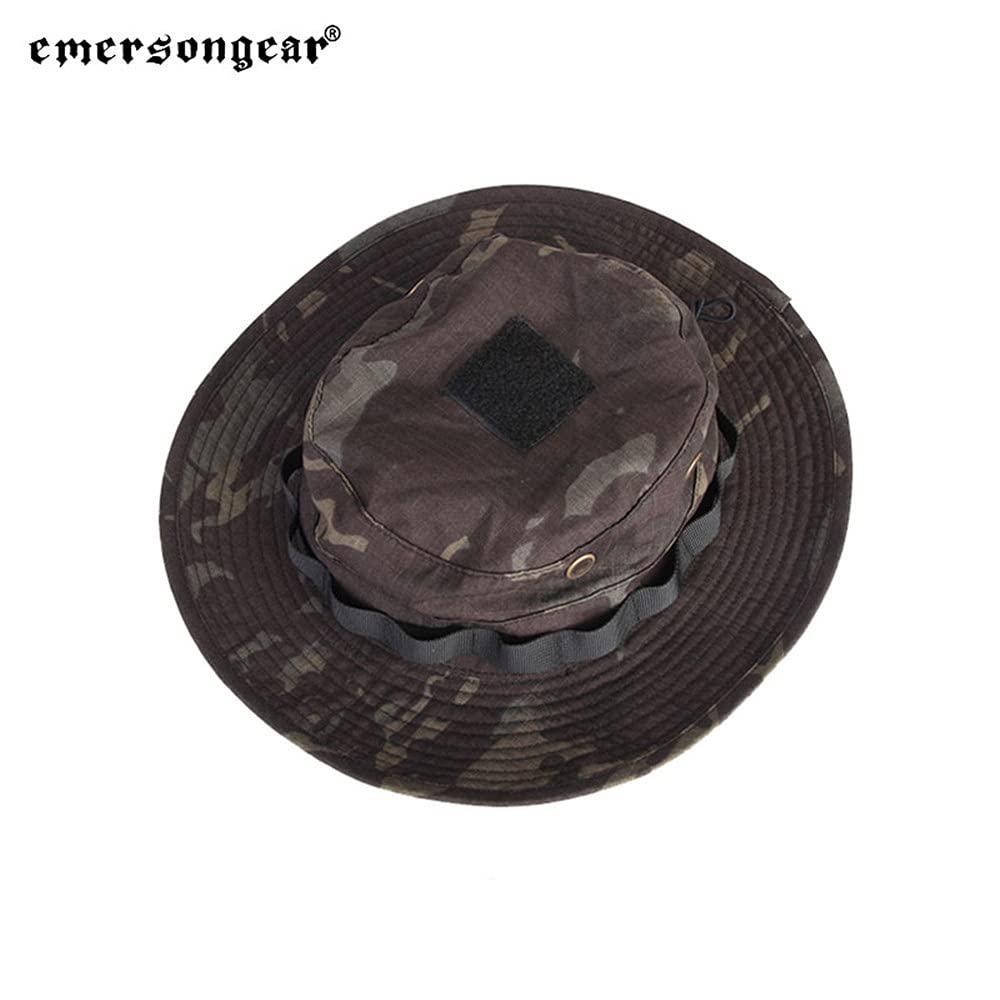 EMERSONGEAR boonie hat top view highlights MOLLE webbing for attachments