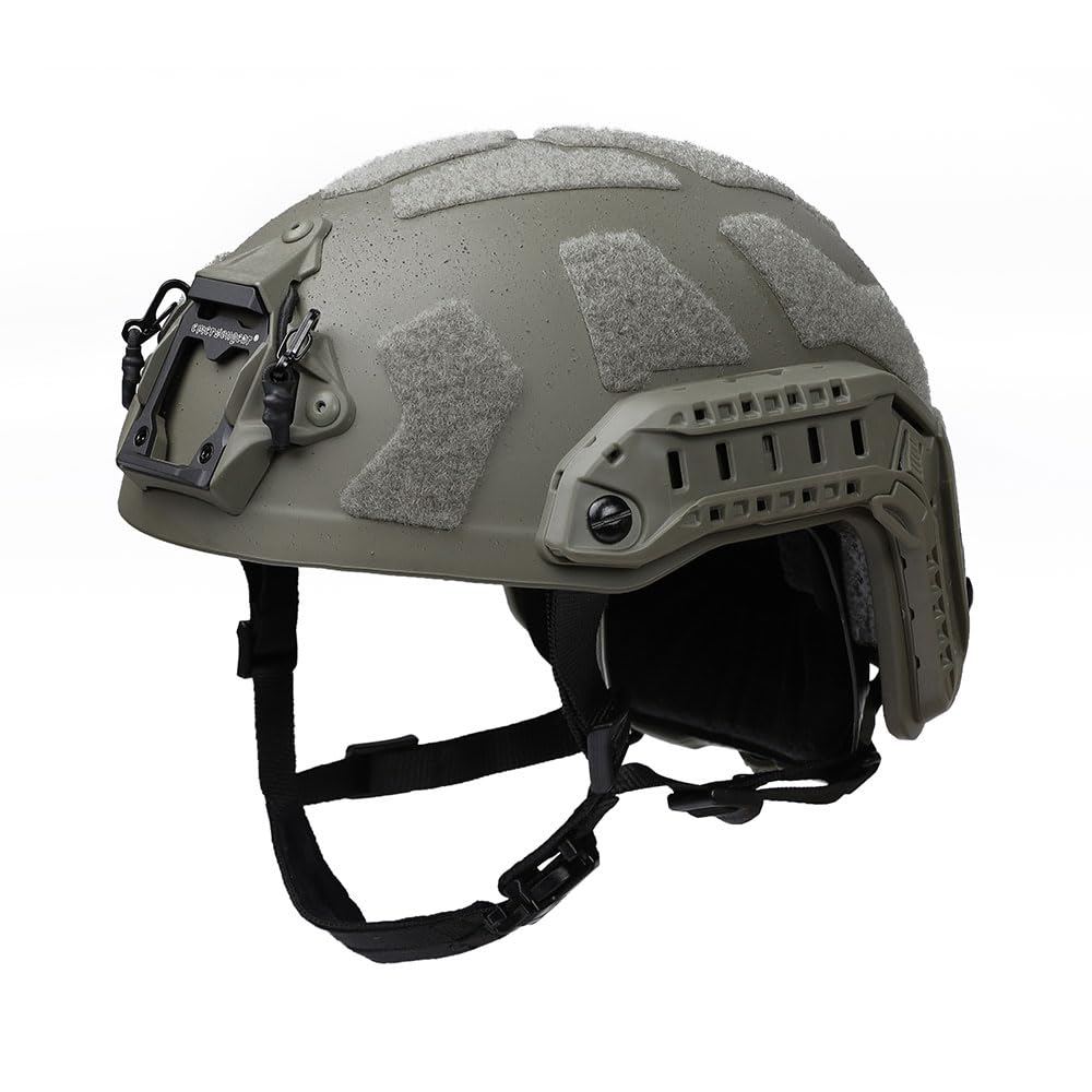 Emersongear Fast SF helmet front view highlights lightweight protection with headset compatibility.