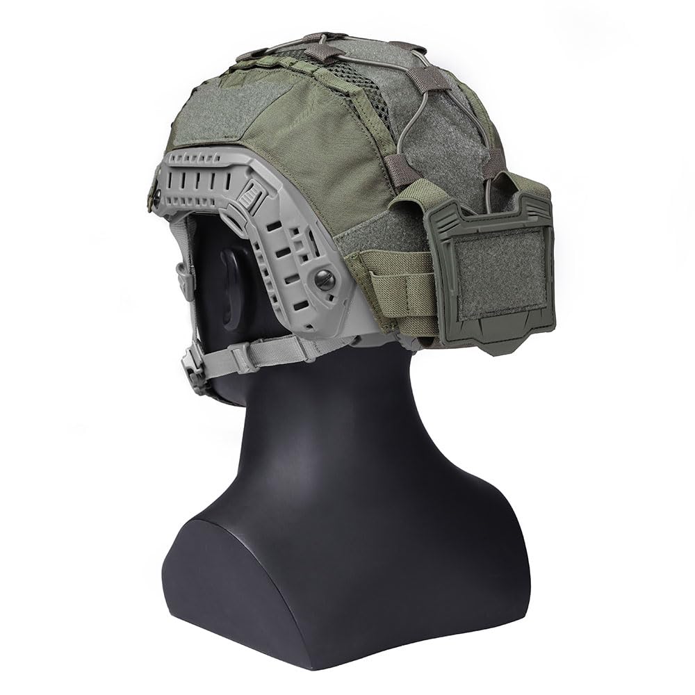 Emersongear OC A4 helmet cover concealment back view emphasizes color camouflage and protection