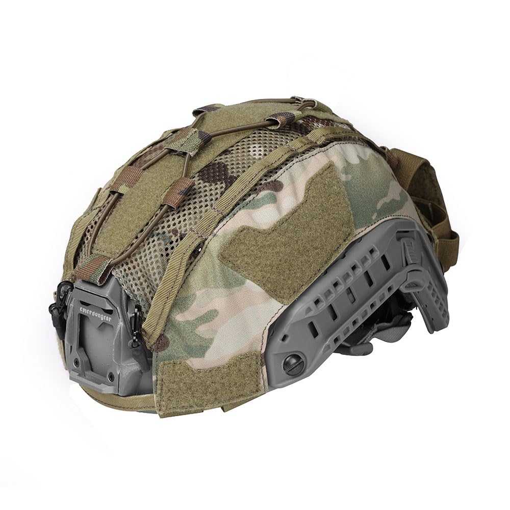 Emersongear OC A4 helmet cover front view with universal fit and concealment.