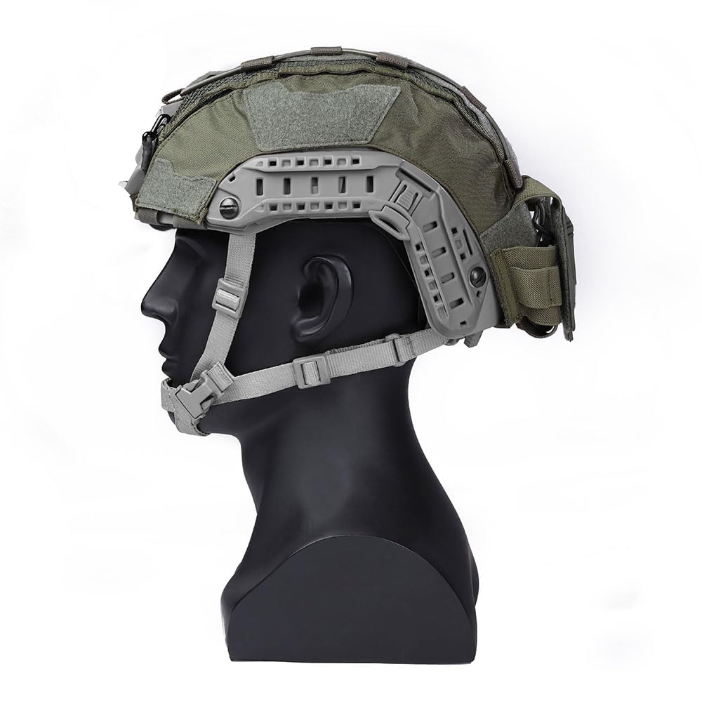 Emersongear OC A4 helmet cover wire fixture shows webbings and elastic band for secure wiring