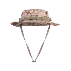 EmersonGear tactical boonie hat camo front view for sun protection and concealment.