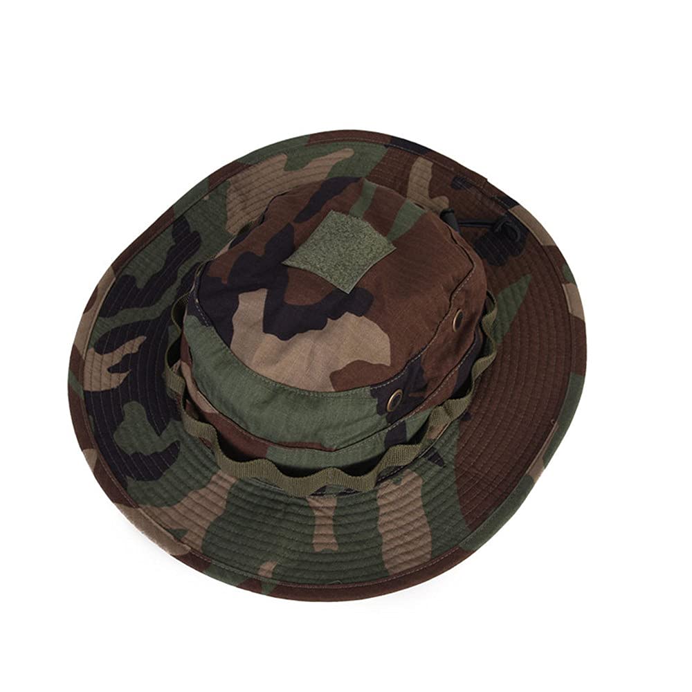 EmersonGear Tactical Boonie Hat camouflage, brim view, adaptable shade for varied environments