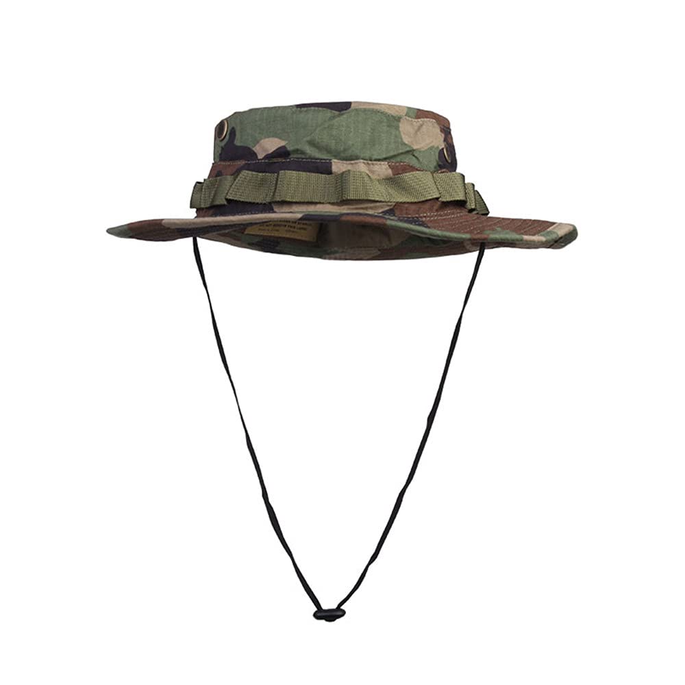 EmersonGear Tactical Boonie Hat camouflage, front view, breathable shade for outdoor hunting