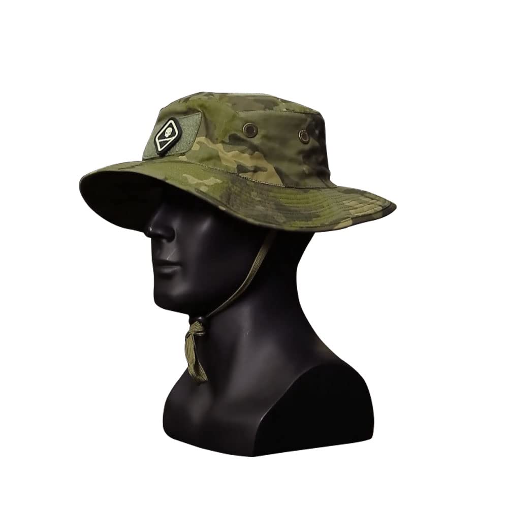 emersongear Boonie Hat with map pouch and adjustable chin strap – side view