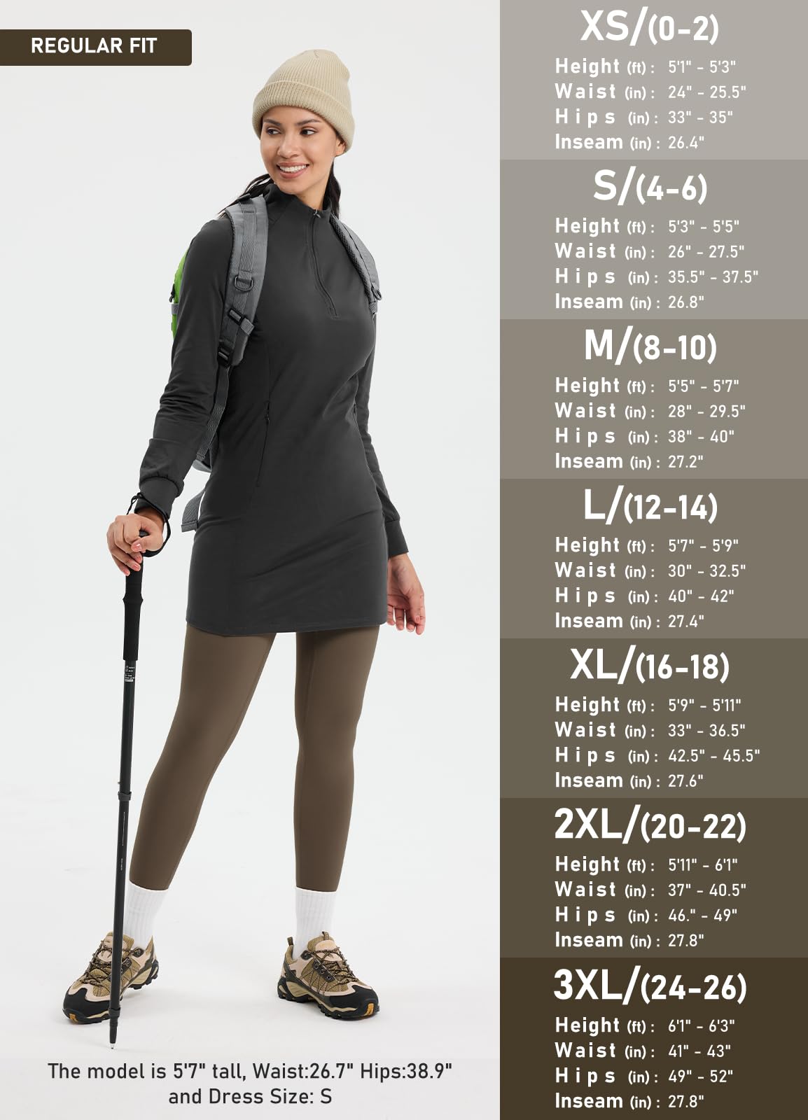 Emlovm caramel color fleece-lined leggings ideal for cozy outdoor outings