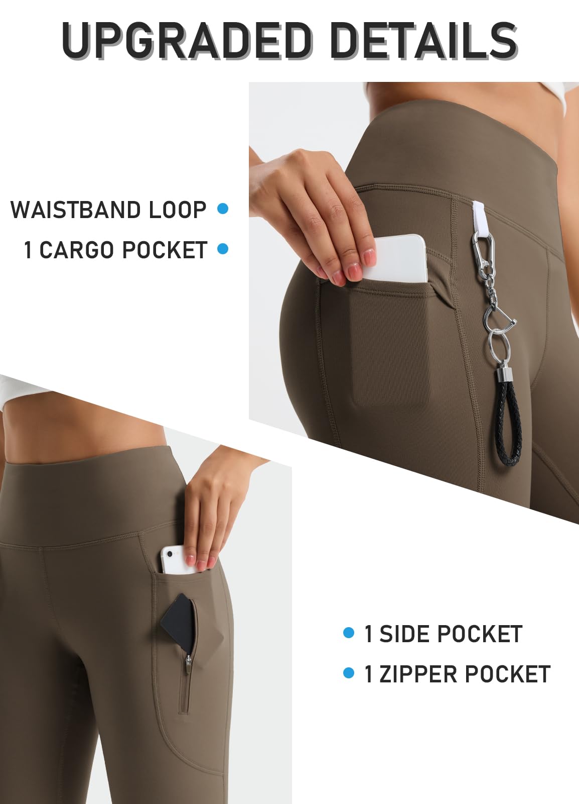 Emlovm high waistband provides tummy control during workouts