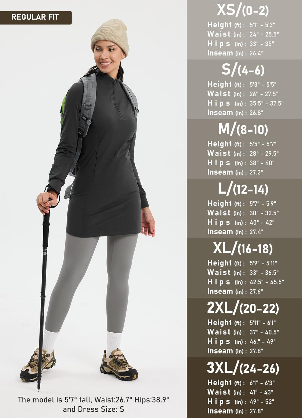 Emlovm winter-ready leggings suit hiking, running, or outdoor activities in low temps.