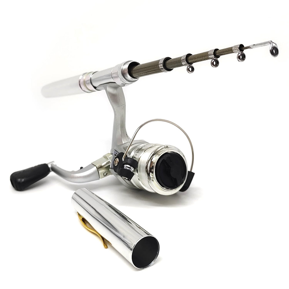 Compact pen-style fishing rod set for easy portability