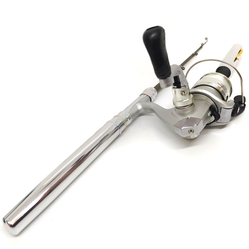 Compact pen-style fishing rod set used in river, lake, reservoir and ice fishing