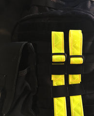 Empire Tactical Reflector Straps with buckles securing quickly to MOLLE gear