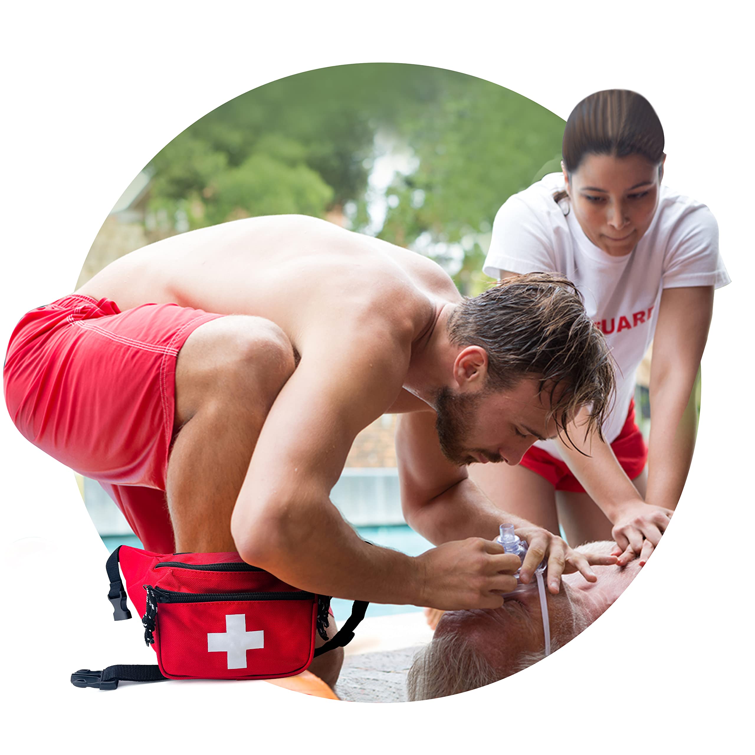 EMS XTRM bright red front pocket enhances fast identification in busy settings