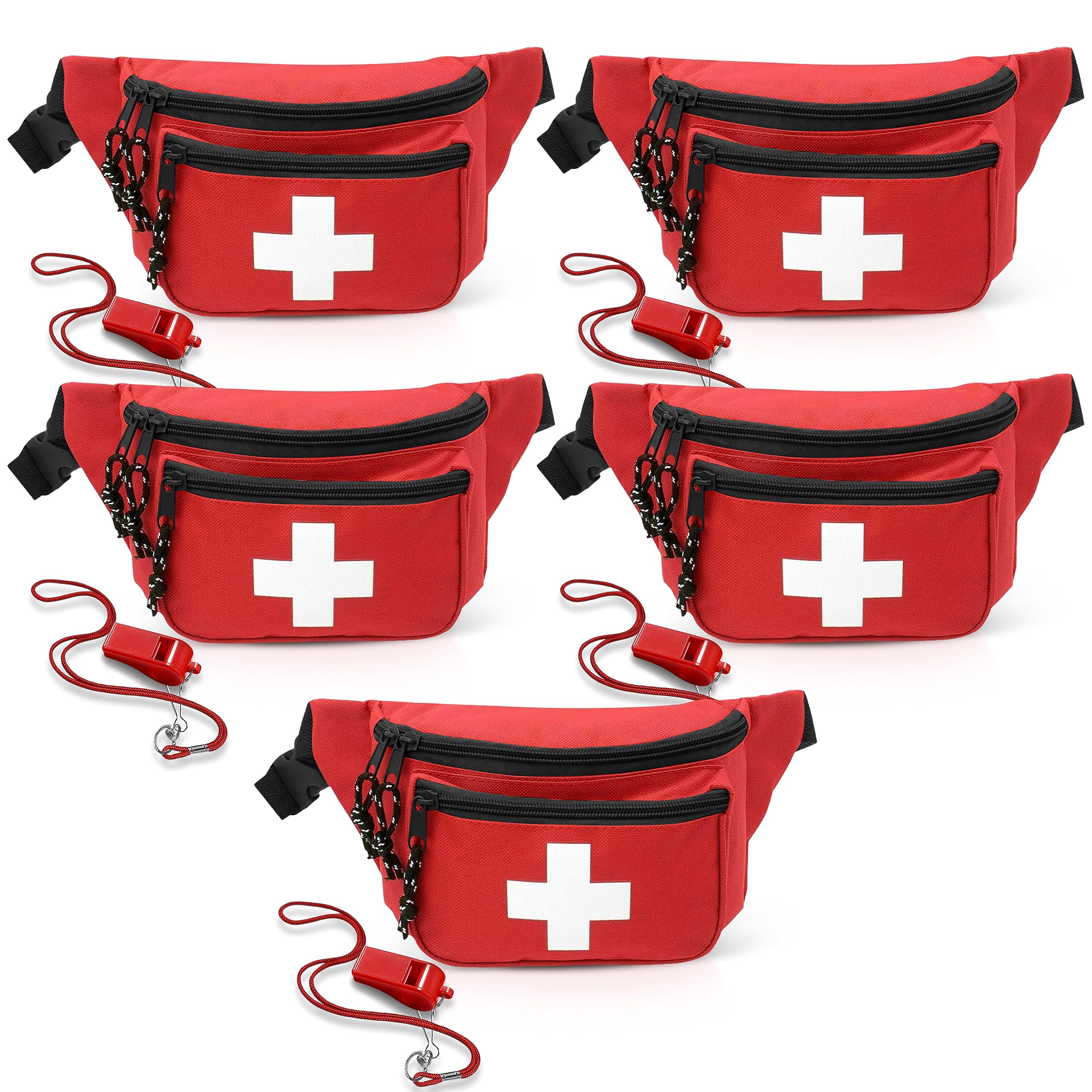 EMS XTRM lifeguard fanny pack front view with cross logo for quick access