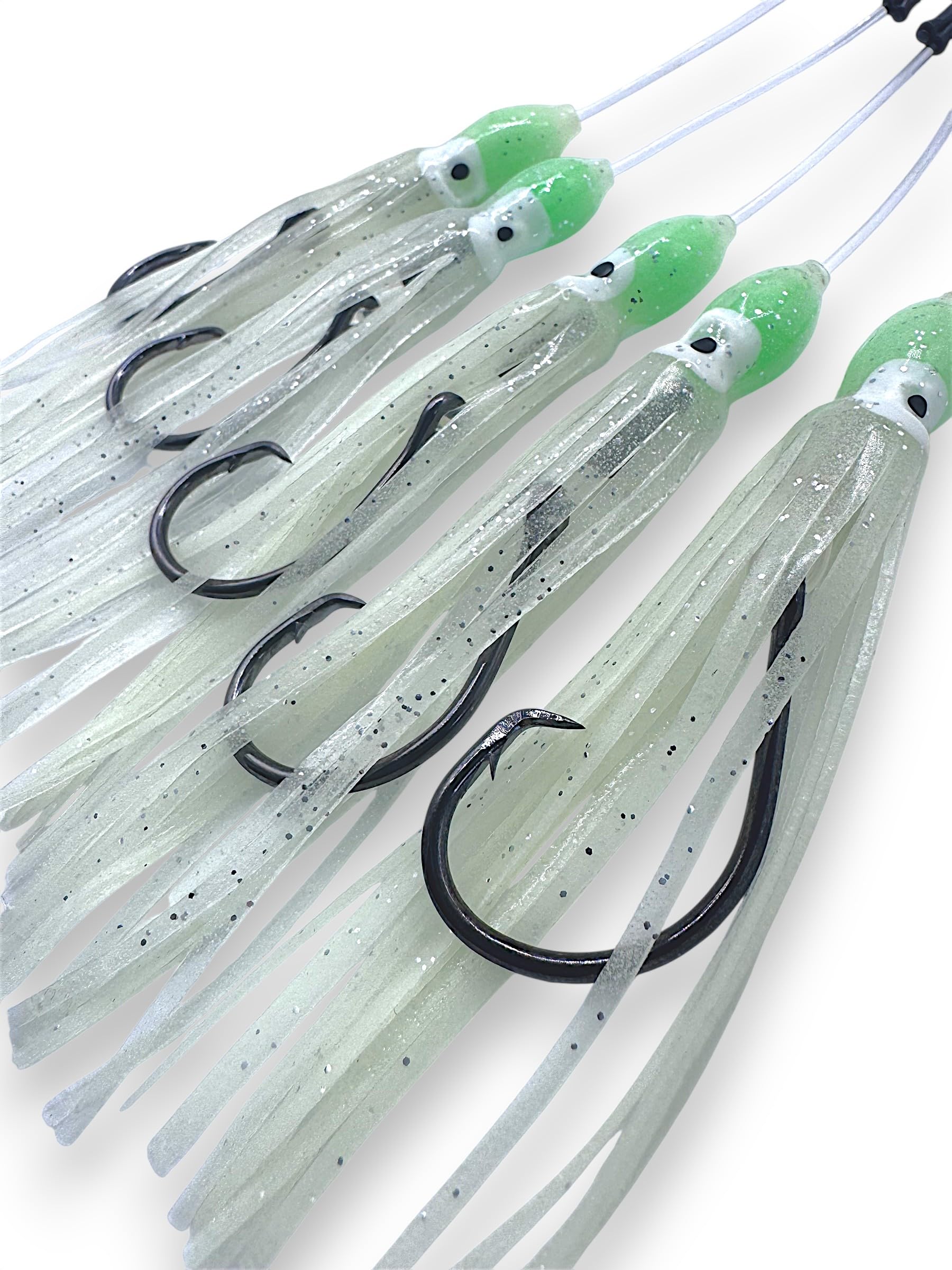 End Game Tilefish Rig closeup shows 8/0 circle hook and glow features
