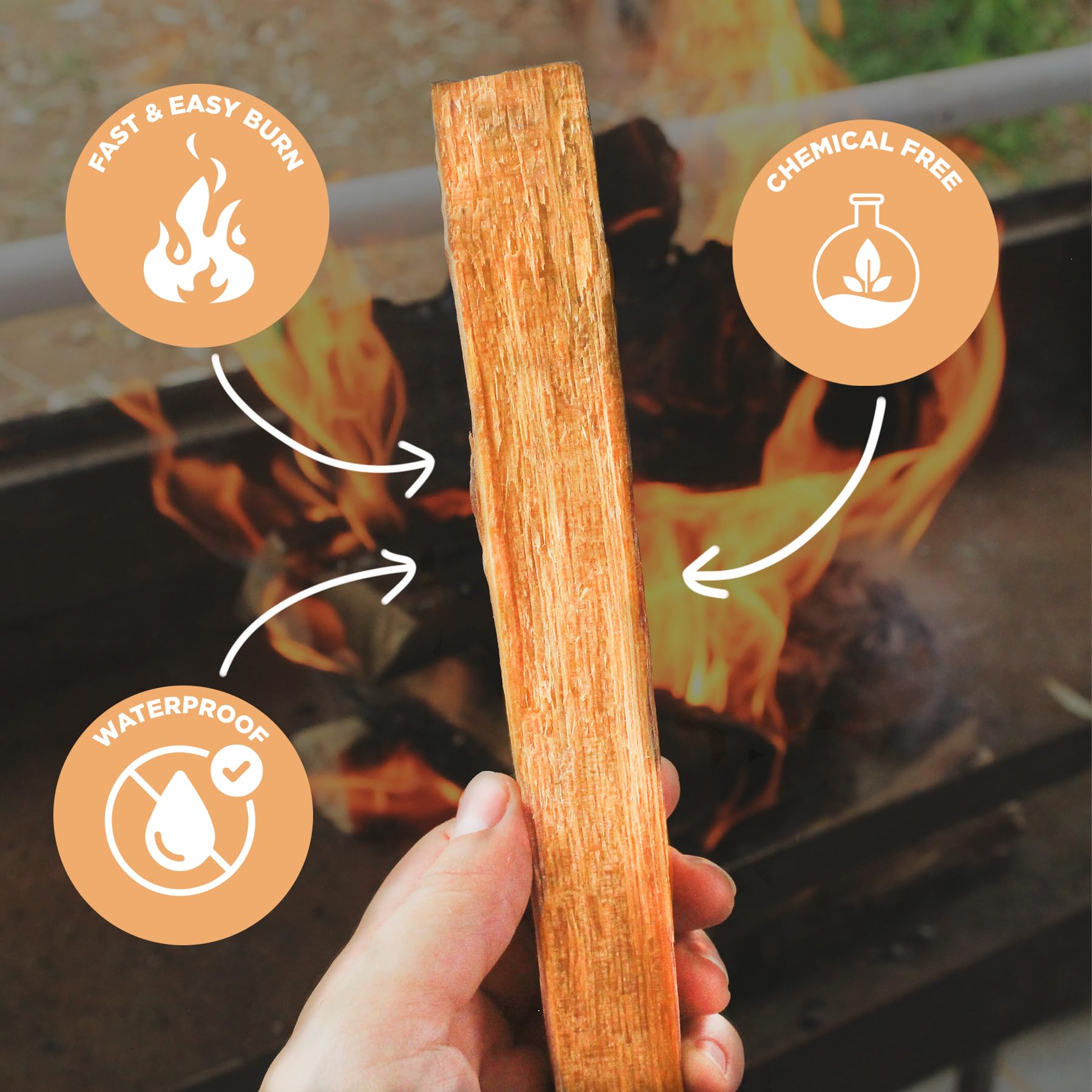 ENERGITA wood-stove ignition stick ready for fireplaces and stoves.