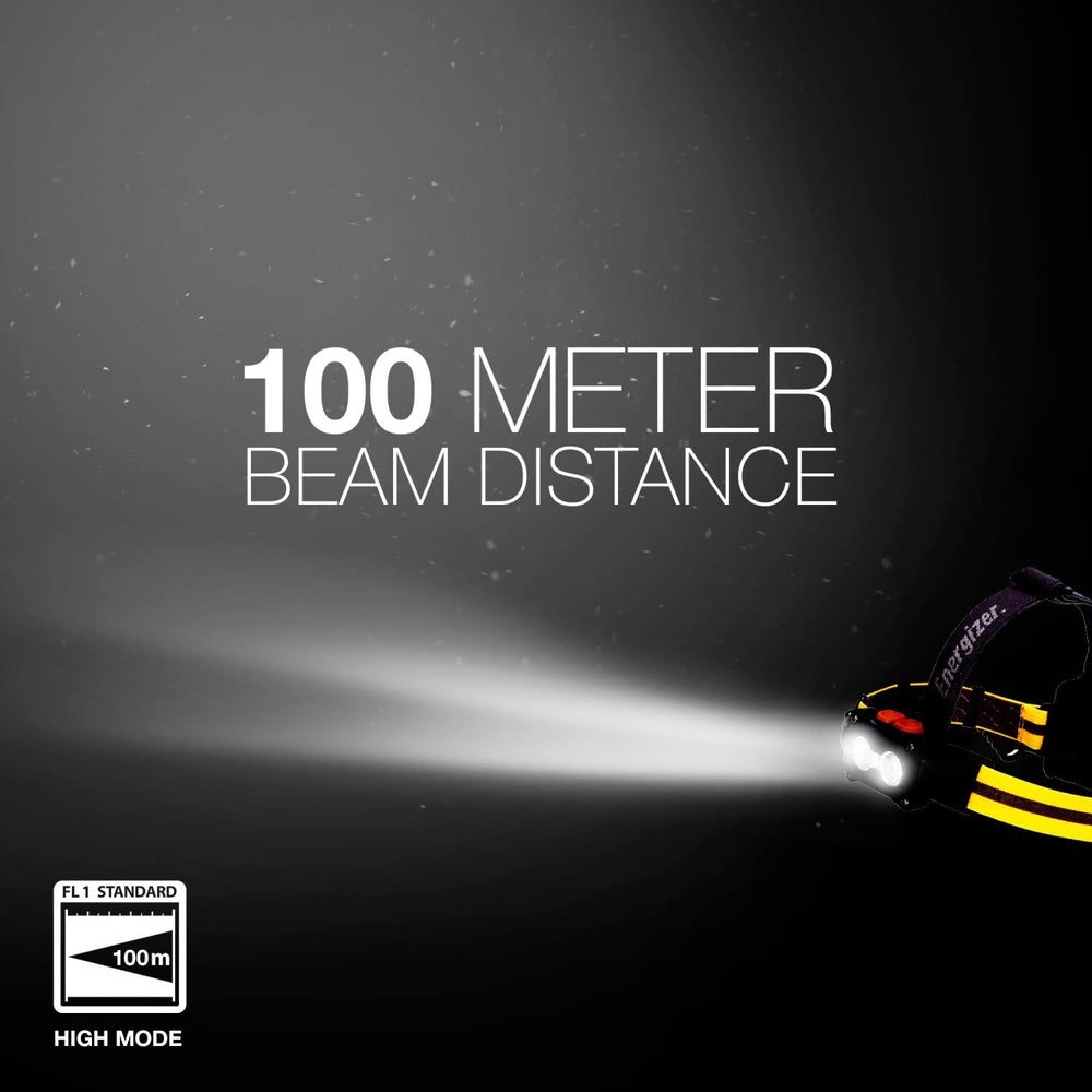 Energizer Hardcase Headlamp IPX4 rating withstands rain and splashes