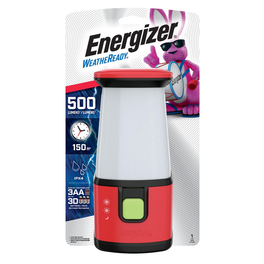 Energizer 360 Pro lantern on table showing broad indoor lighting for tasks